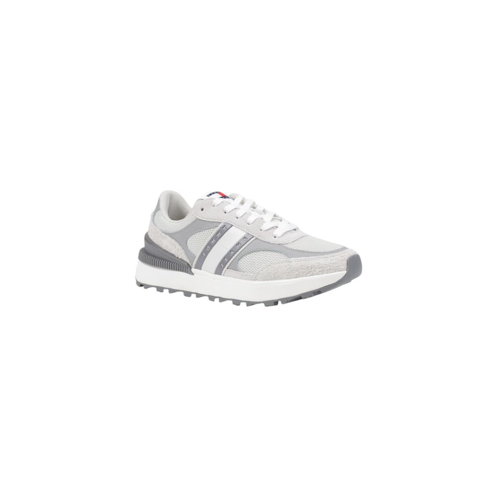 Gray Suede Leather Athletic Sneakers
