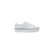 Black And White Leather Platform Sneakers