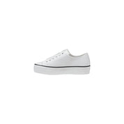 Black And White Leather Platform Sneakers