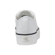 Black And White Leather Platform Sneakers