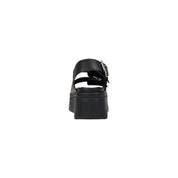Tommy Hilfiger Jeans Black Leather Platform Sandals