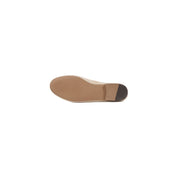 Beige Leather Platform Pumps