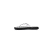 Black And White Rubber Flip-Flop Sandals