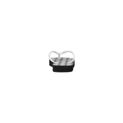 Black And White Rubber Flip-Flop Sandals