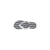 Black And White Rubber Flip-Flop Sandals