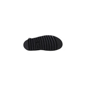 Black Leather Flat Sandals