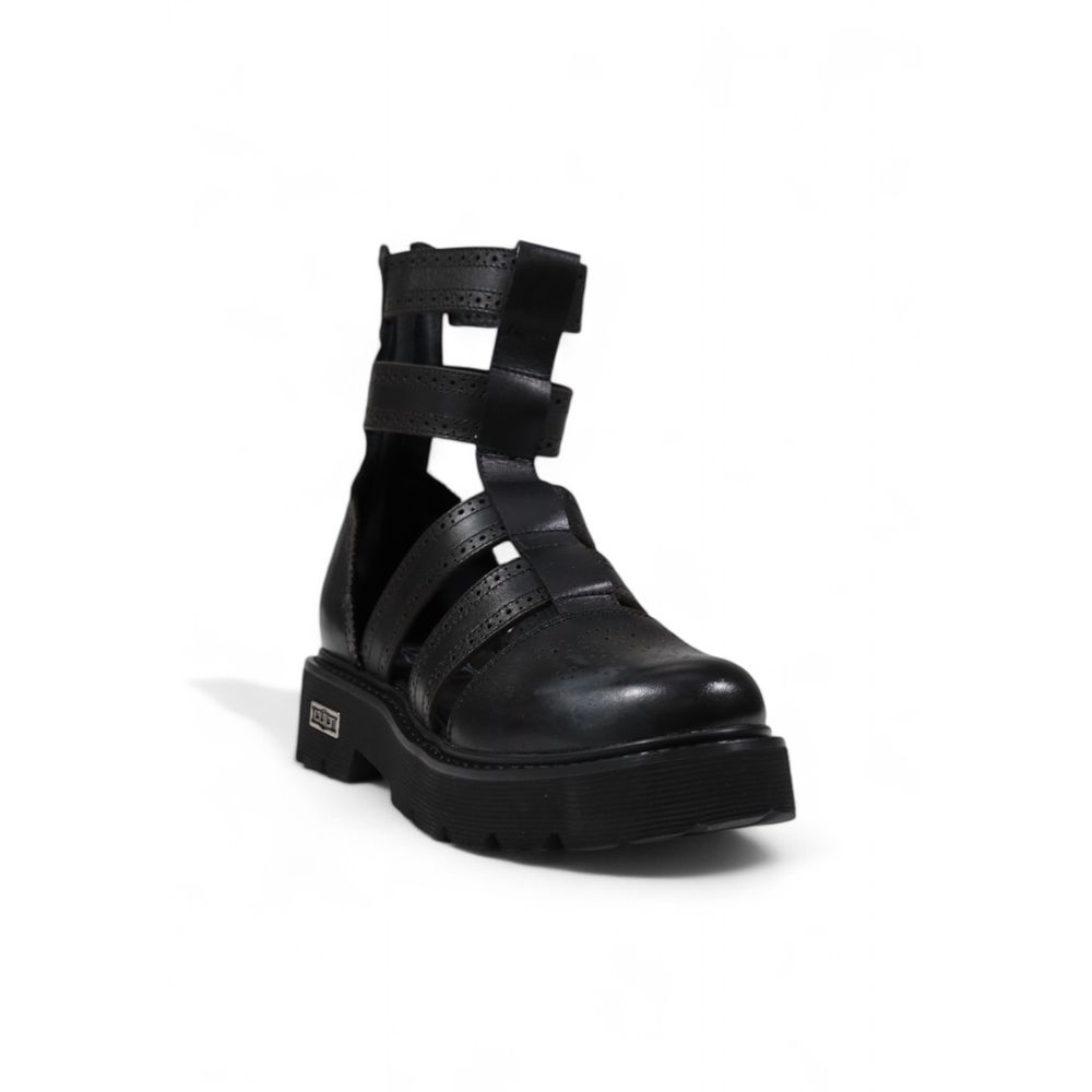 Black Leather Sandals