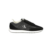 Black Polyester Men Sneaker