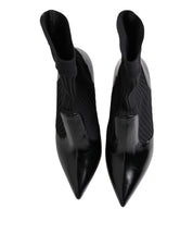 Black Stretch Stilettos Booties Socks Shoes