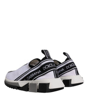 Dolce & Gabbana Black White Slip On Sorrento Sneakers Shoes