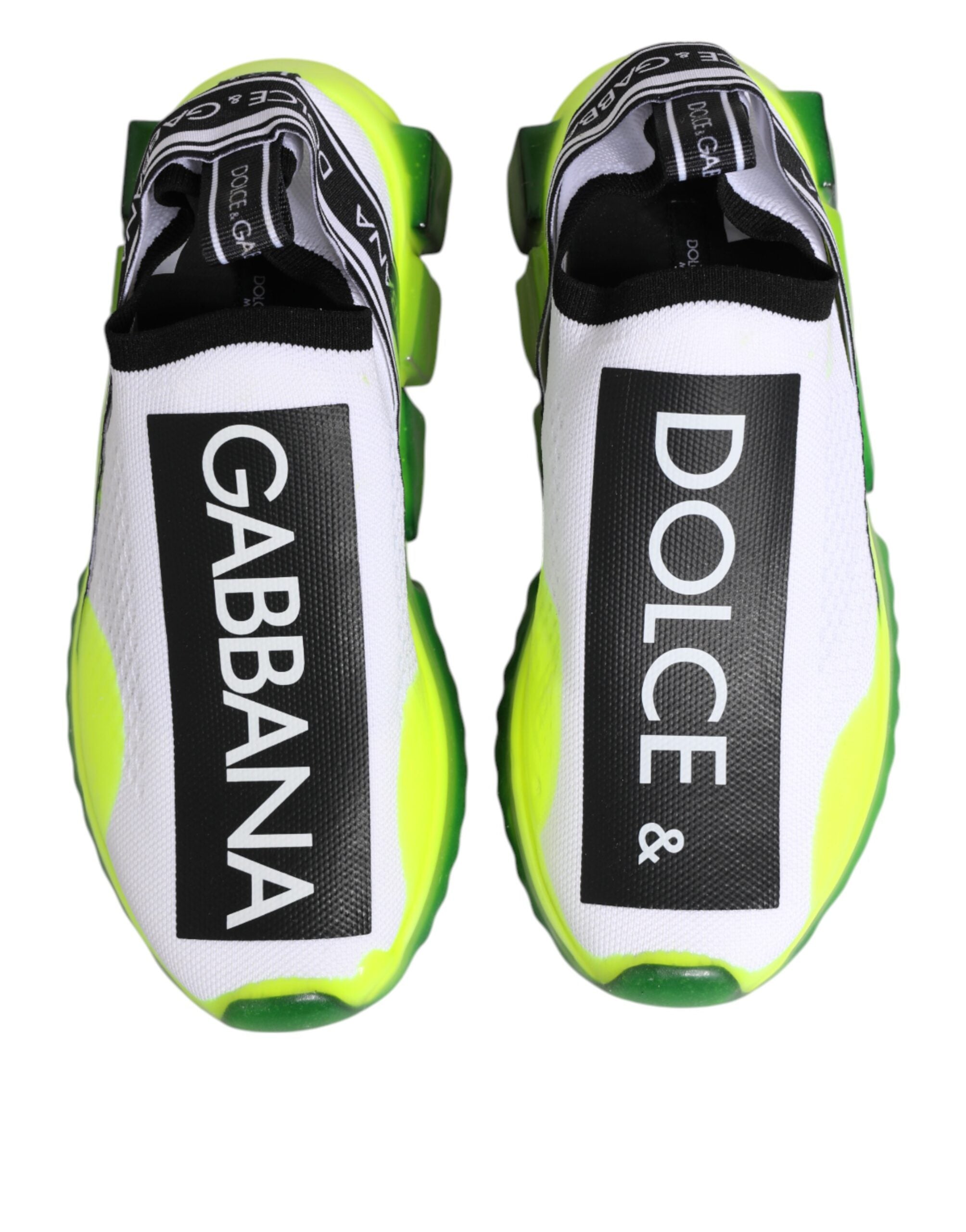 Dolce & Gabbana Black White Slip On Sorrento Sneakers Shoes Dolce & Gabbana