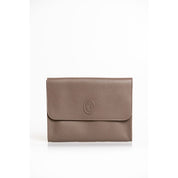 Brown Polyester Men Clutch