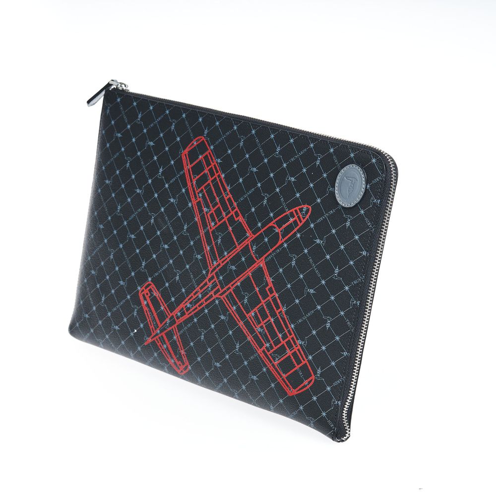 Black Leather Men Clutch
