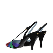 Black Leather High Heel Pumps
