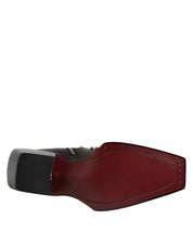 Dolce & Gabbana Black Crystal Embellished Men Short Boots Shoes Dolce & Gabbana