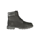 Black Leather Women Ankle Boot