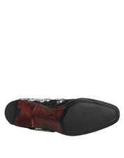 Black Silver Sequined Loafers Men Dress Shoes