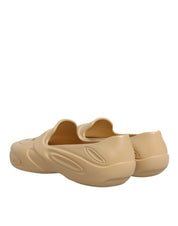 Beige Rubber Slides Low Top Sneakers Shoes