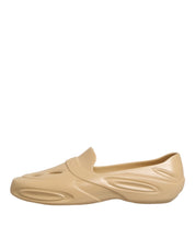 Beige Rubber Slides Low Top Sneakers Shoes