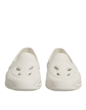 White Rubber Slides Low Top Sneakers Shoes