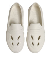 White Rubber Slides Low Top Sneakers Shoes