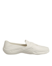 White Rubber Slides Low Top Sneakers Shoes