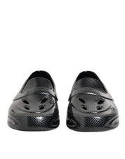 Black Rubber Slides Low Top Sneakers Shoes