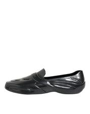 Black Rubber Slides Low Top Sneakers Shoes