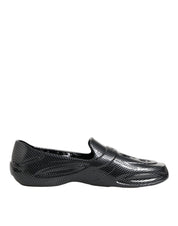 Dolce & Gabbana Black Rubber Slides Low Top Sneakers Shoes