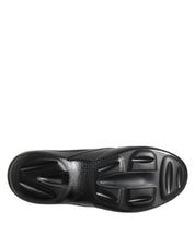 Black Rubber Slides Low Top Sneakers Shoes