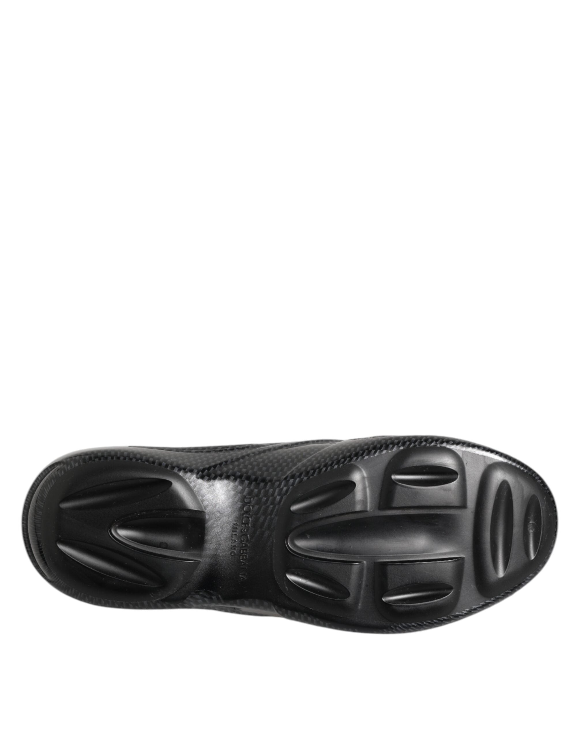 Black Rubber Slides Low Top Sneakers Shoes
