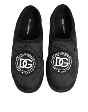 Black Nylon Low Top Slip On Sneaker Shoes