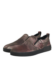 Multicolor Cotton Low Top Slip On Men Sneakers Shoes