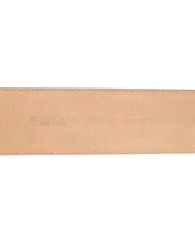 Burgundy Leather Gold Metal Buckle Women Belt