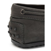 Tod's Gray Nubuc Leather Moccassin