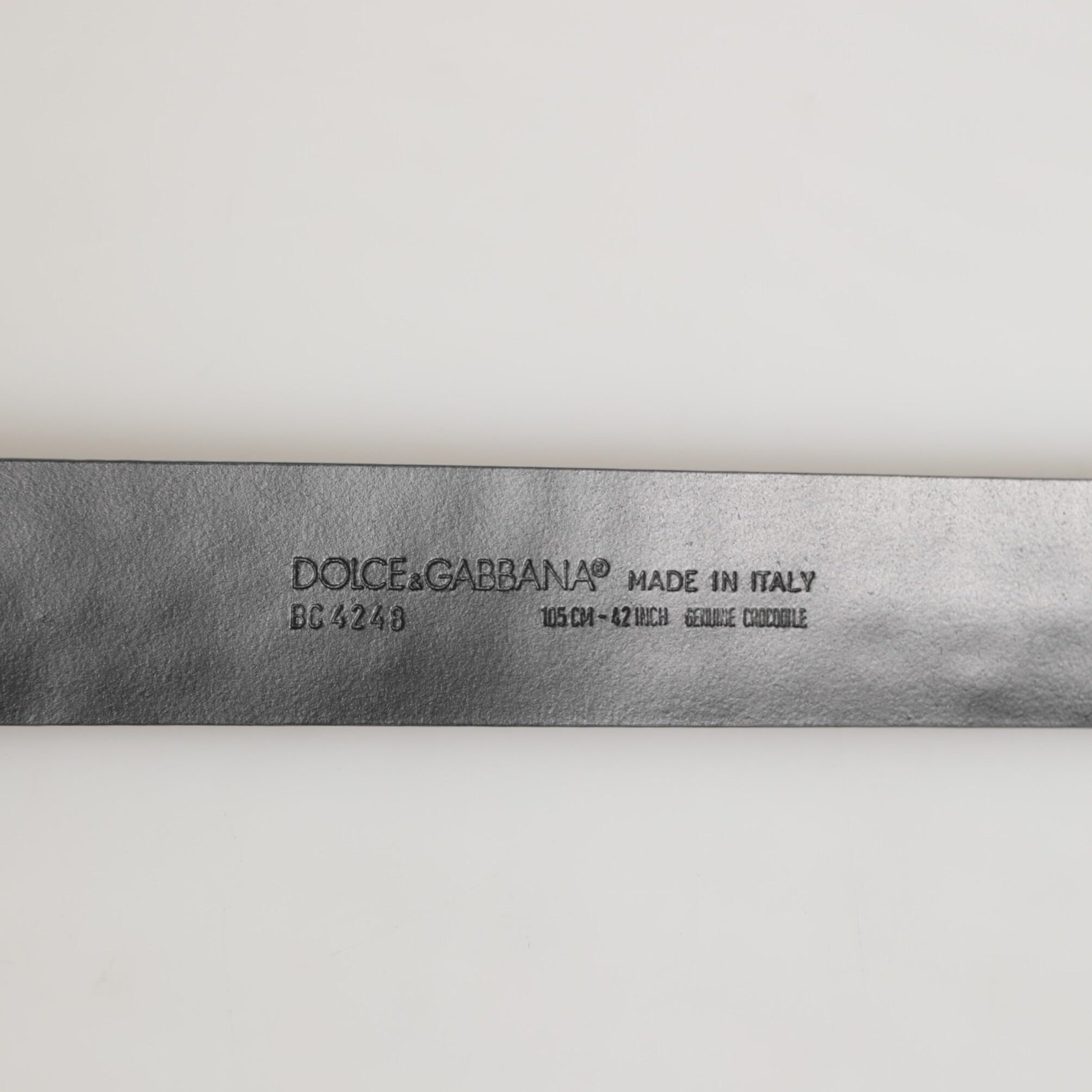 Dolce & Gabbana Black Exotic Leather DG Logo Buckle Belt Dolce & Gabbana