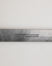 Dolce & Gabbana Black Exotic Leather DG Logo Buckle Belt Dolce & Gabbana