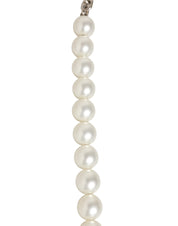 Black Leather Pearl Chain Bag Accessory Shoulder Strap