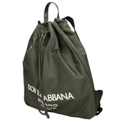 Green Nylon Backpack