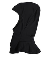 Black Nylon Elastane Balaclava Hood Face Cover Hat