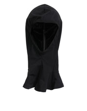Black Nylon Elastane Balaclava Hood Face Cover Hat