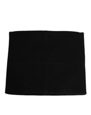 Black D&G Logo Cashmere Knitted Men One Size Scarf