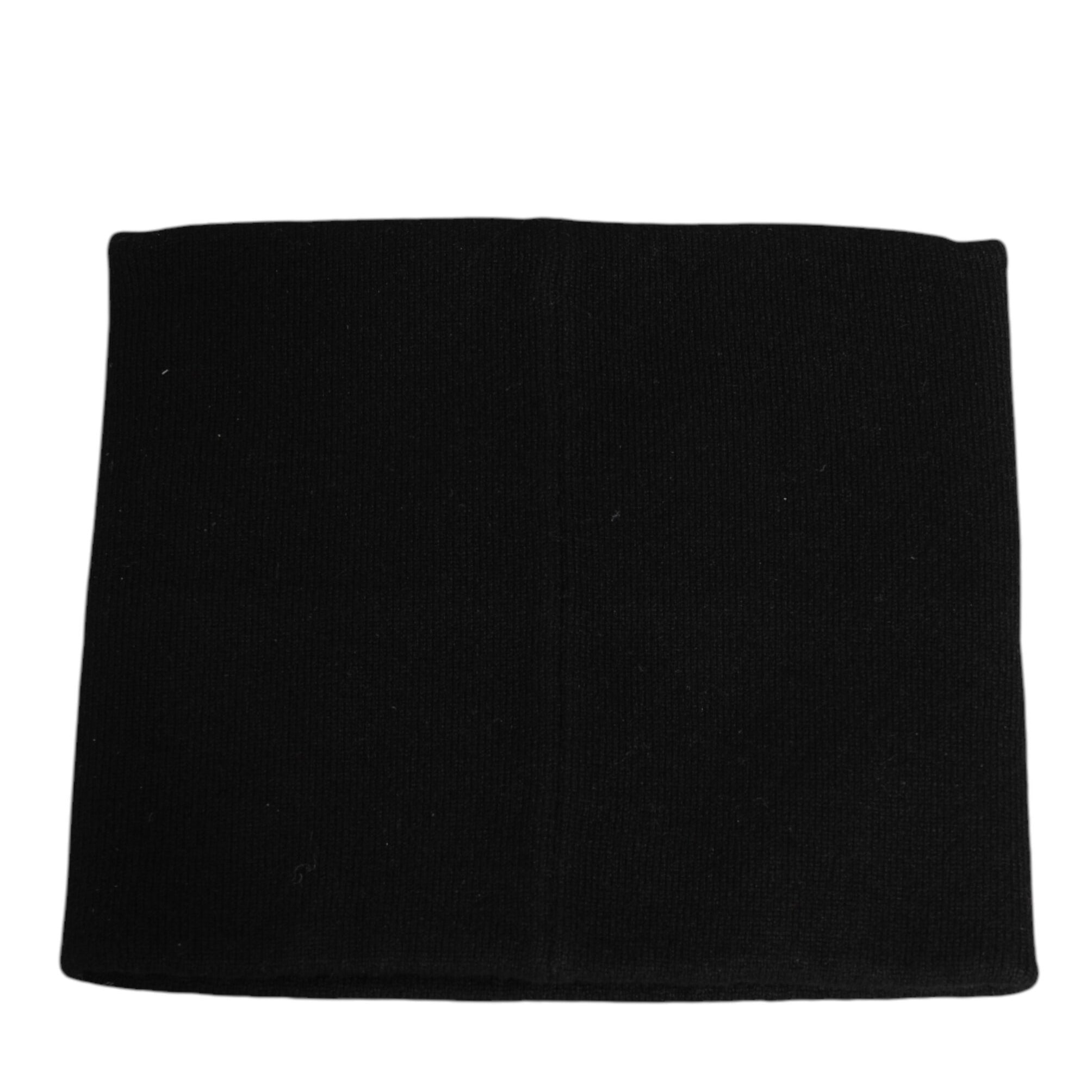 Dolce & Gabbana Black D&G Logo Cashmere Knitted Men One Size Scarf Dolce & Gabbana