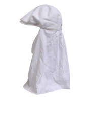 White Cotton DG Logo Plaque Baseball Balaclava Hat