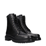 Black Leather Ankle Boots