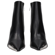 Black Leather Ankle Boots