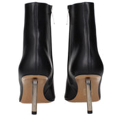 Black Leather Ankle Boots