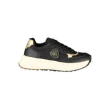 Black Leather Women Sneaker