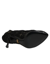Black Pumps Taormina Lace Socks Boots Shoes