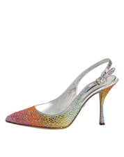 Dolce & Gabbana Multicolor Sequin Slingback Pumps Shoes Dolce & Gabbana